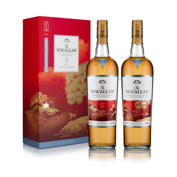 SINGLE MALT WHISKEY - SCOTCH WHISKEY - Gift Boxes - MACALLAN DOUBLE CASK 12 YEAR OLD LUNAR NEW YEAR 2020 700ML ΠΟΤΑ